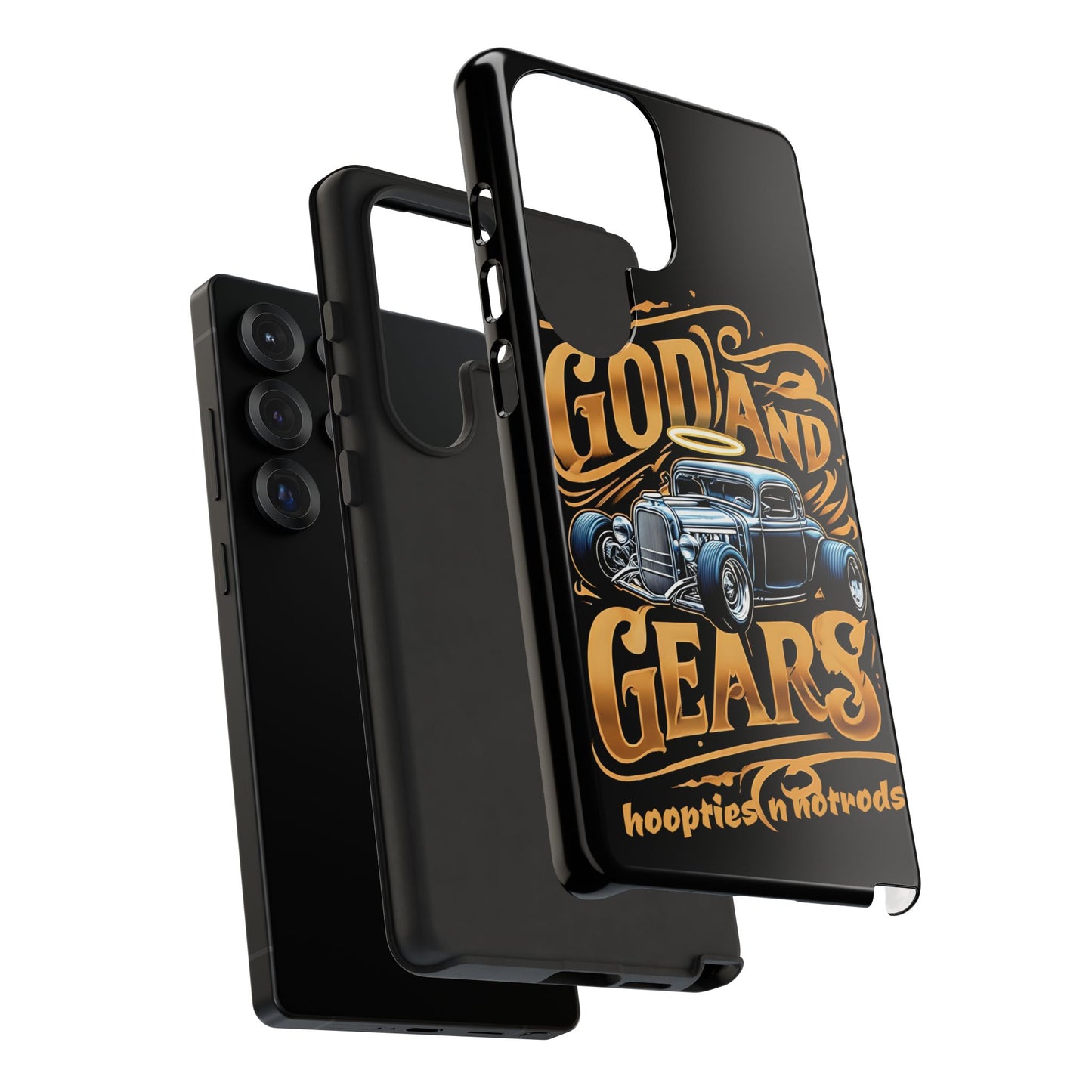 God And Gears Phone Case - Perfect Gift for Car Lovers, Gearheads, or Classic Car Enthusiasts, Birthday, Father's Day, Car Show, Christian Phone Case