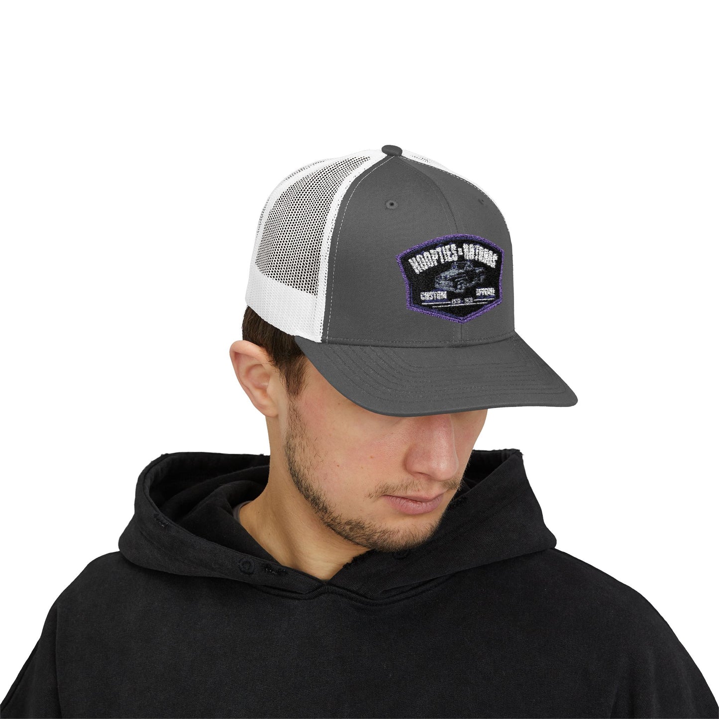 Snapback Trucker Cap w/ Hoopties N Hotrods Logo