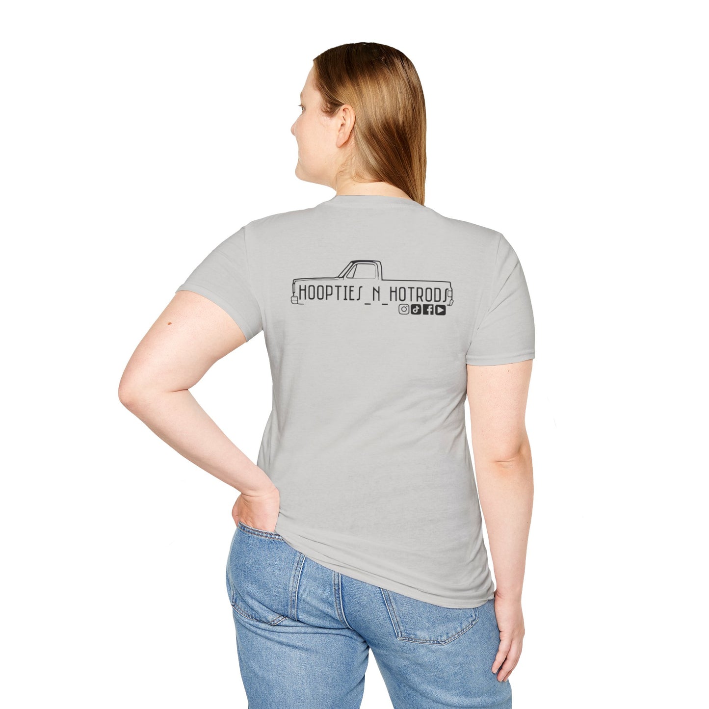 hoopties_n_hotrods Logo T-Shirt, Vintage Apparel, Classic Vehicle Shirt, Auto Lover Gift, Summer Style Tee