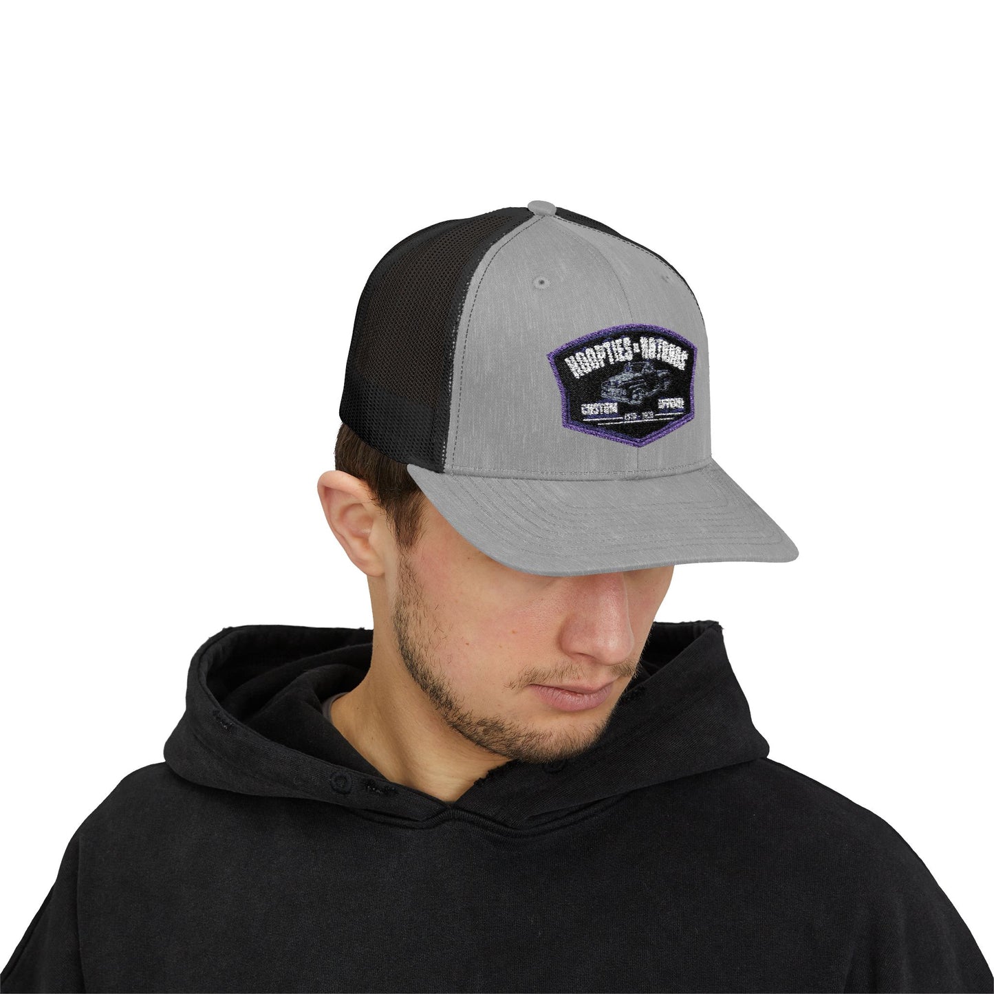 Snapback Trucker Cap w/ Hoopties N Hotrods Logo