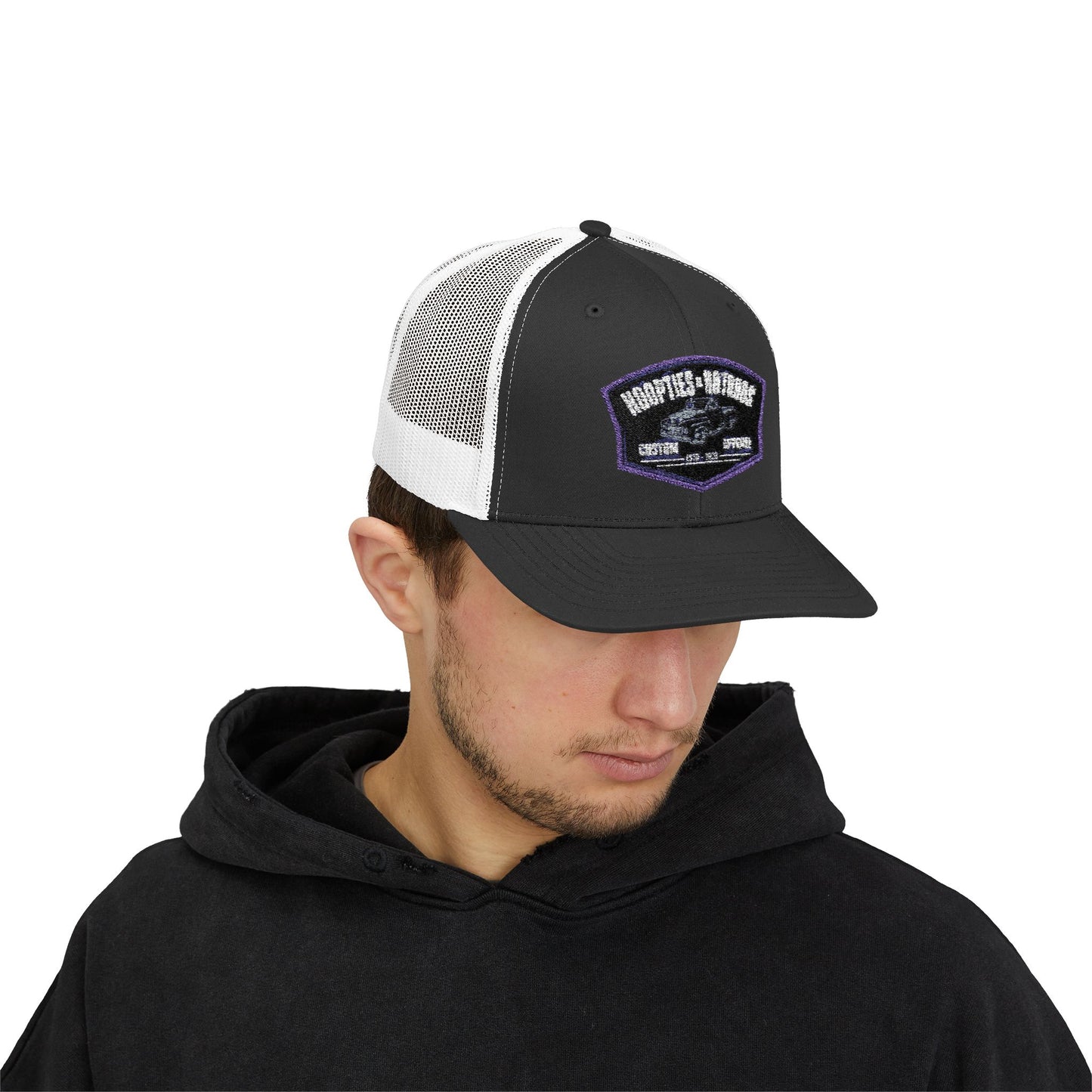 Snapback Trucker Cap w/ Hoopties N Hotrods Logo