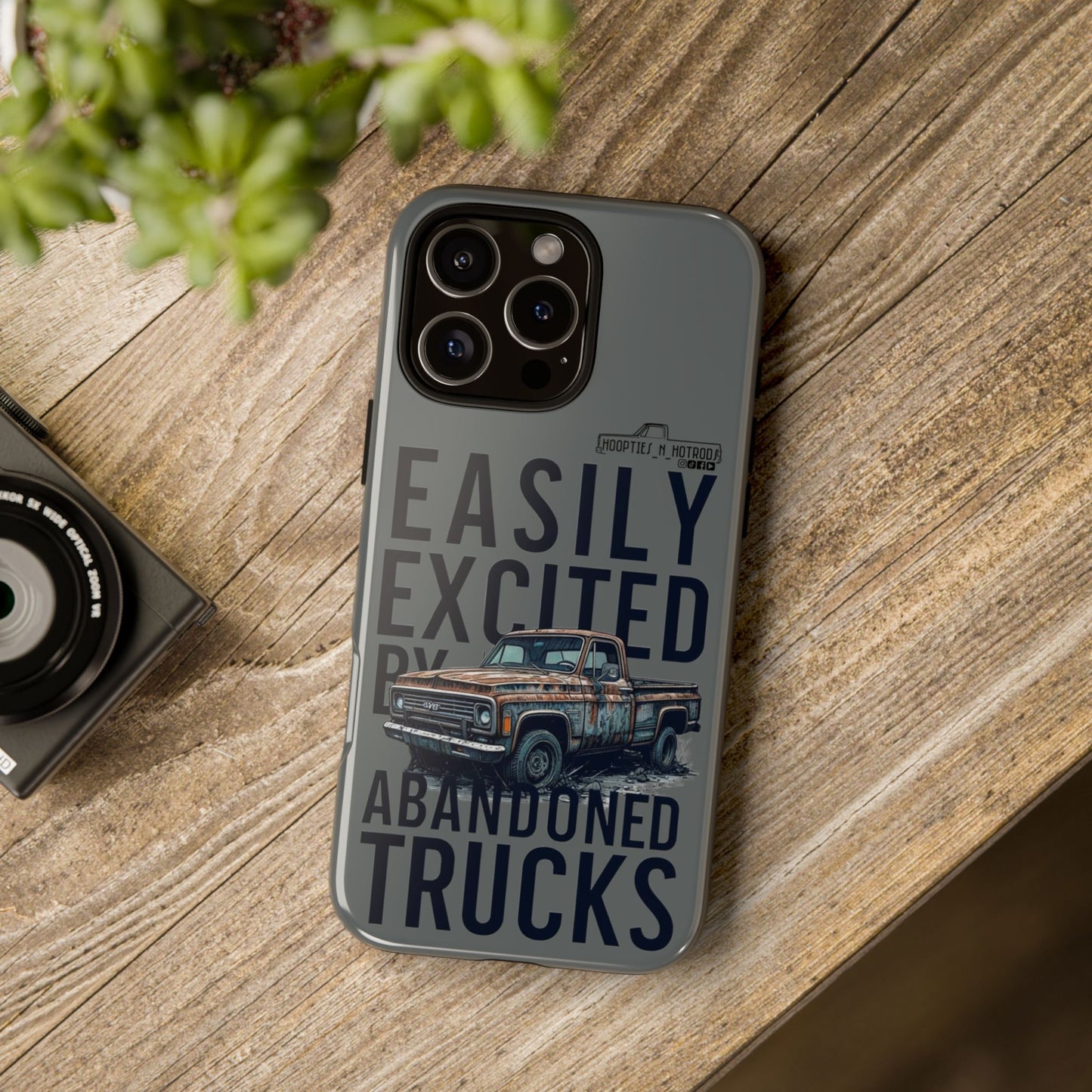 Easily Excited By Abandoned Trucks Phone Case - Easily Excited by Abandoned Trucks, Gifts for Car Lovers, Stylish Accessory, Cool Durable Covers, Unique Present