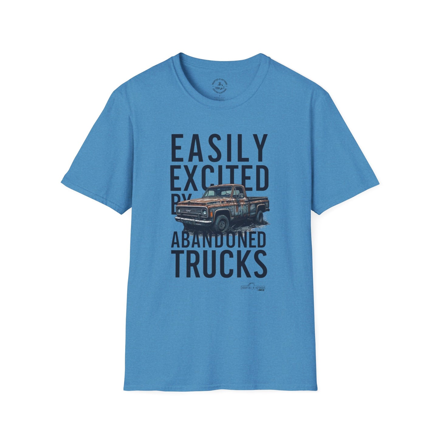 Easily Excited By Abandoned Trucks T-Shirt, Vintage Car Tee, Eco-Friendly Shirt, Perfect for Gearheads, Great Gift for Truck Lovers