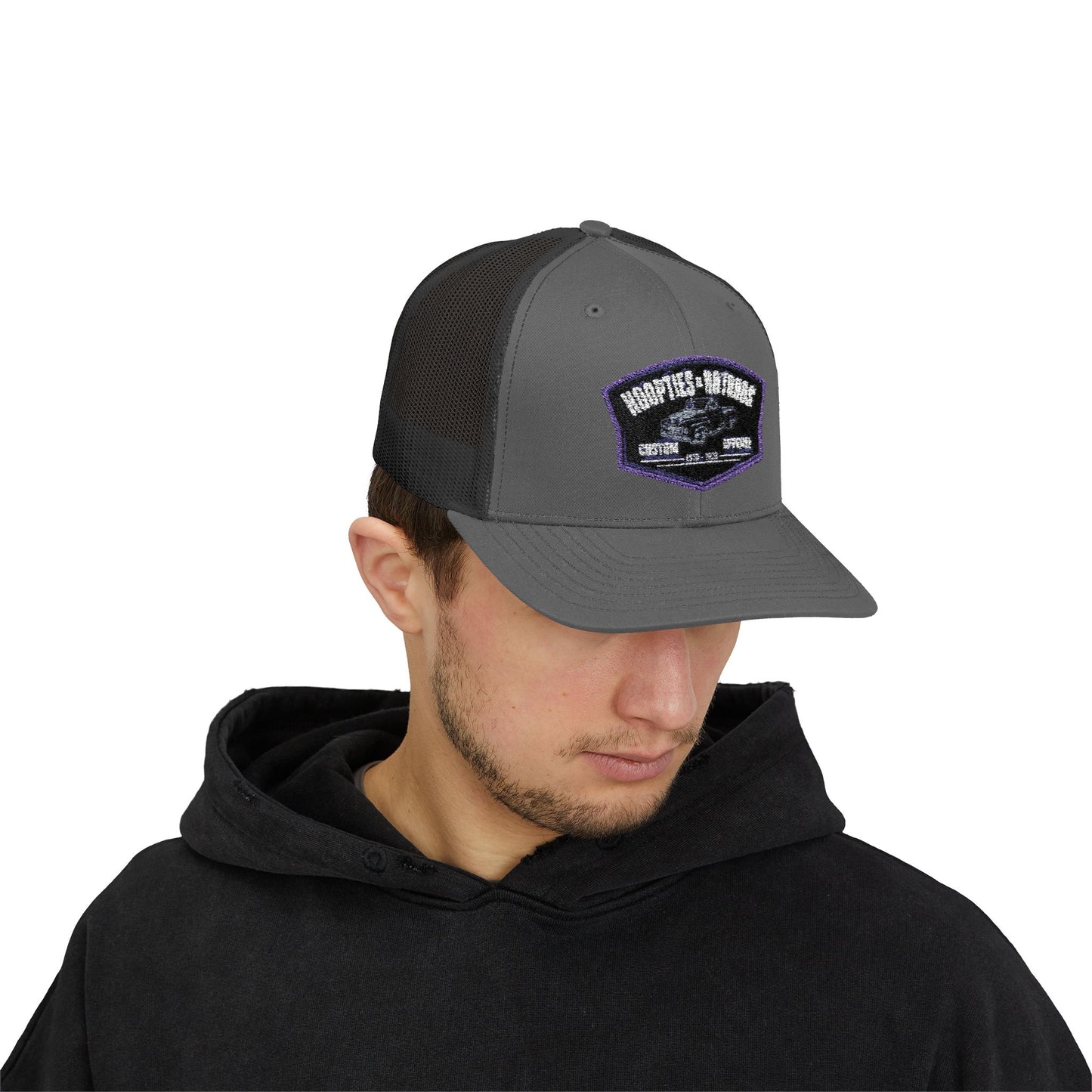Snapback Trucker Cap w/ Hoopties N Hotrods Logo