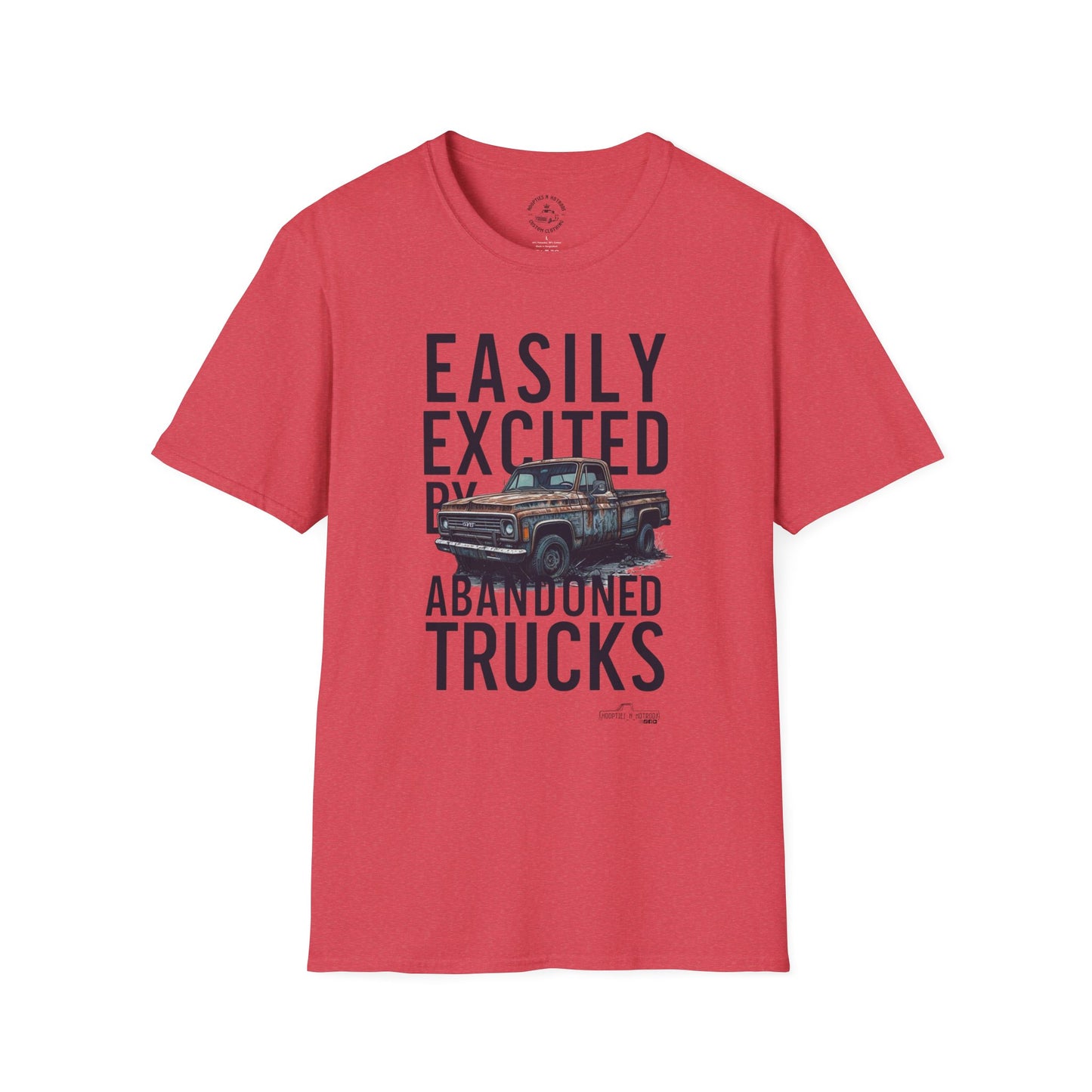 Easily Excited By Abandoned Trucks T-Shirt, Vintage Car Tee, Eco-Friendly Shirt, Perfect for Gearheads, Great Gift for Truck Lovers