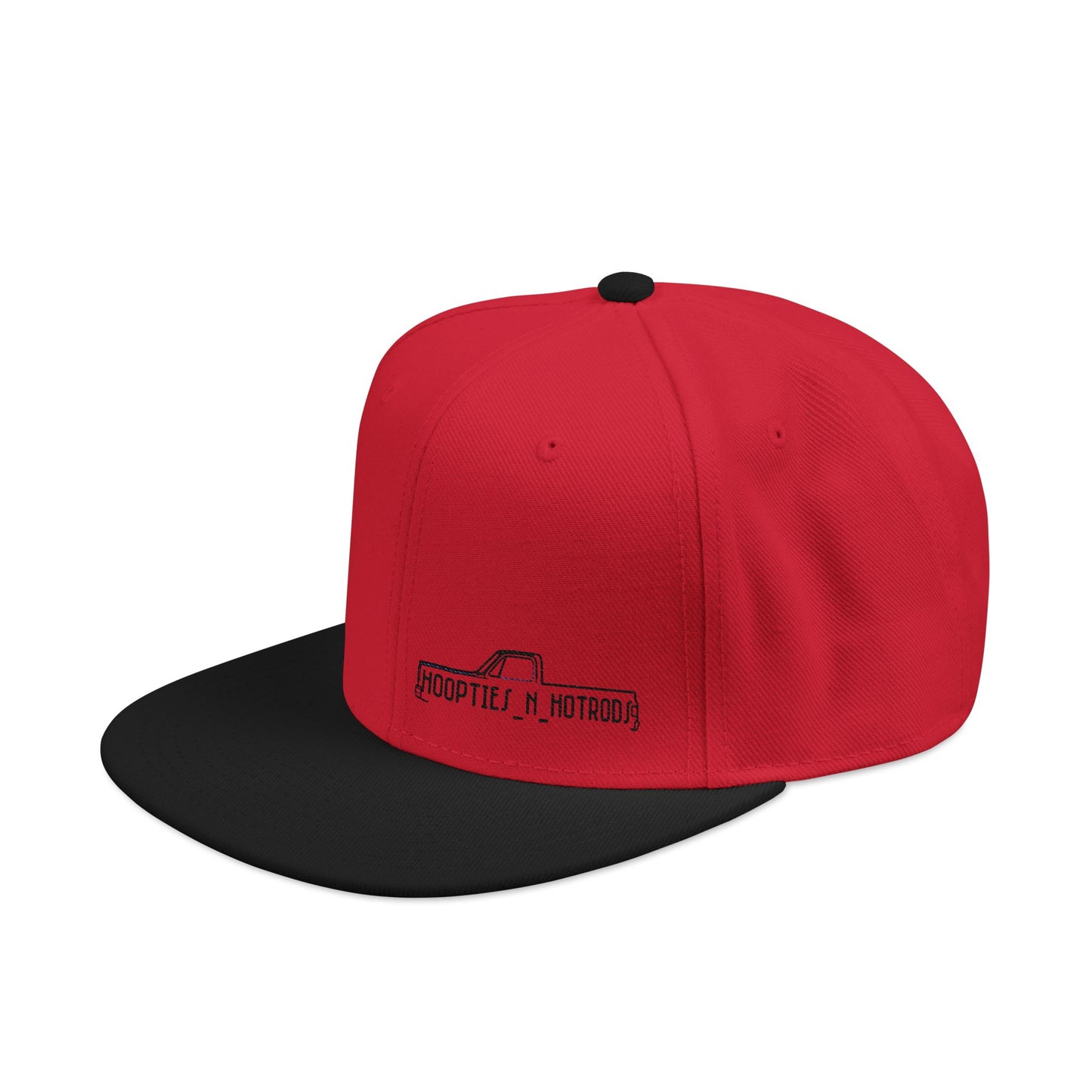 Hoopties N Hotrods Squarebody Logo, Trendy Embroidered Snapback Cap - Casual Style, Streetwear, Gift for Her/Him, Summer Festival Accessory, Adjustable Hat