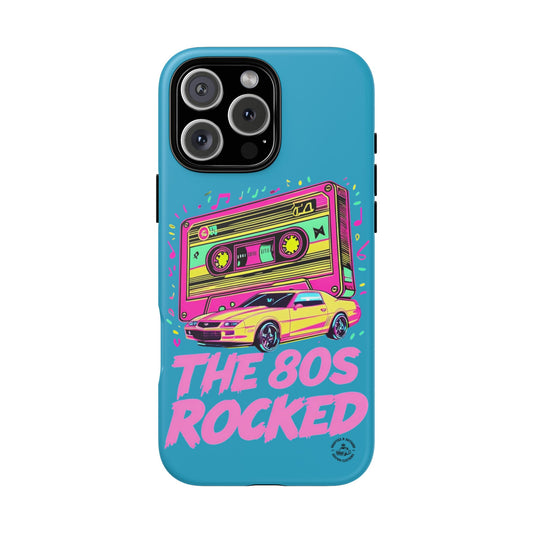 80s Retro Phone Case, Tough Cases for Nostalgia Lovers, Vintage Car, Colorful Accessories, Gift for Music Fans, Unique Tech Gifts