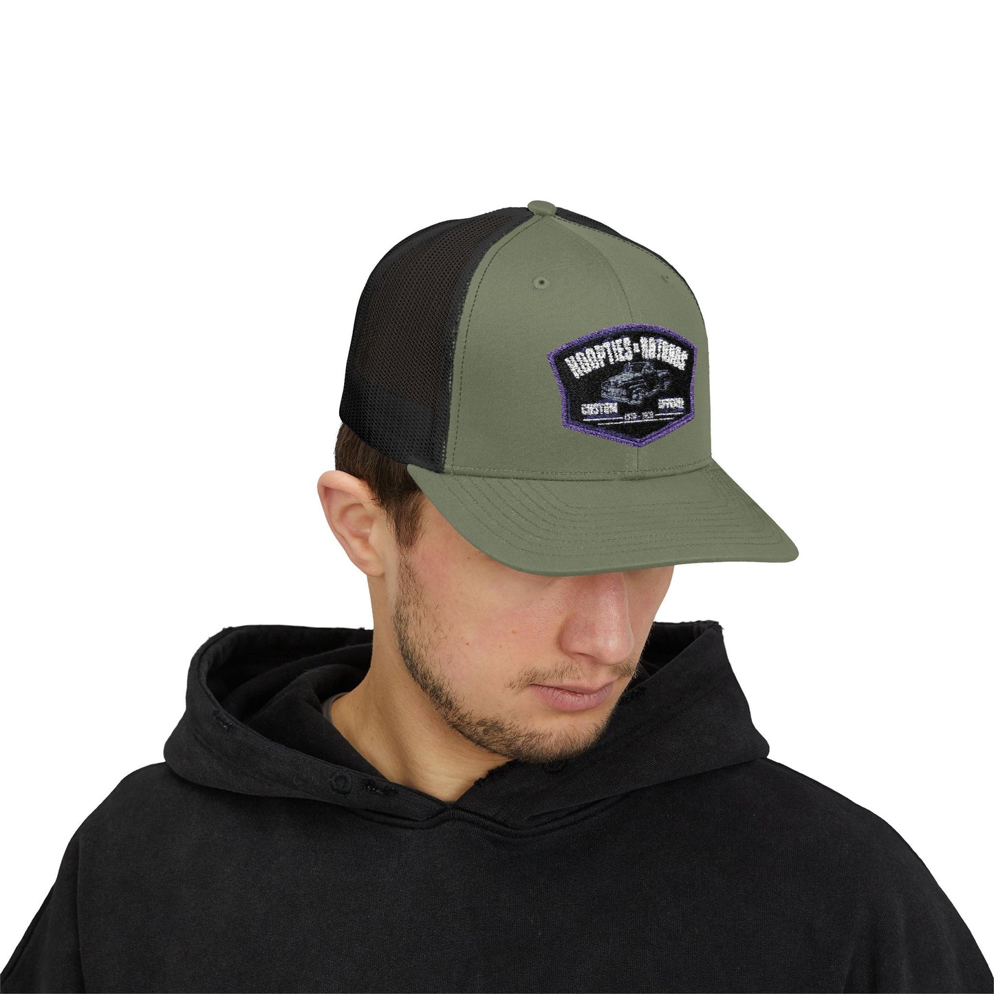 Snapback Trucker Cap w/ Hoopties N Hotrods Logo