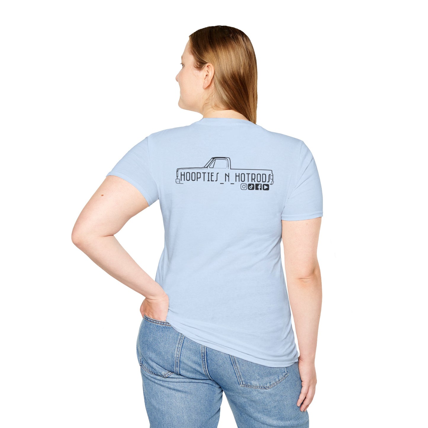 hoopties_n_hotrods Logo T-Shirt, Vintage Apparel, Classic Vehicle Shirt, Auto Lover Gift, Summer Style Tee