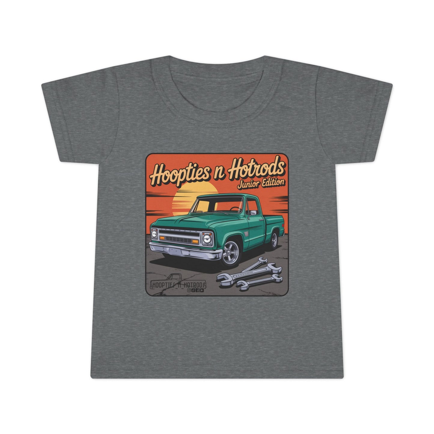 Hoopties N Hotrods Junior Edition Toddler T-Shirt, Cute Kids Tee, Automotive Gift, Car Lover Outfit, Birthday Party Clothing