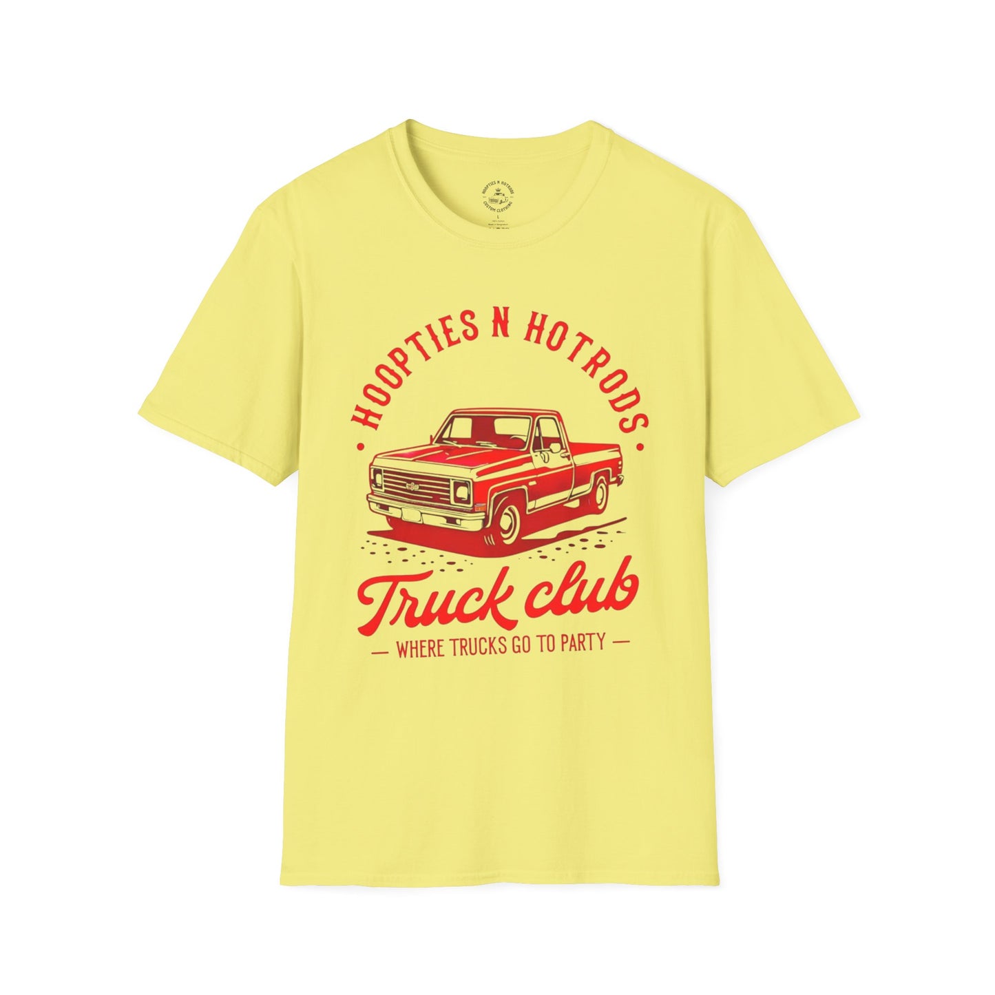 Where Trucks Go To Party Vintage Truck Club T-Shirt | Hoopties n Hotrods | Car Enthusiast Gift | Casual Wear | Truck Lover Shirt | Automotive Apparel