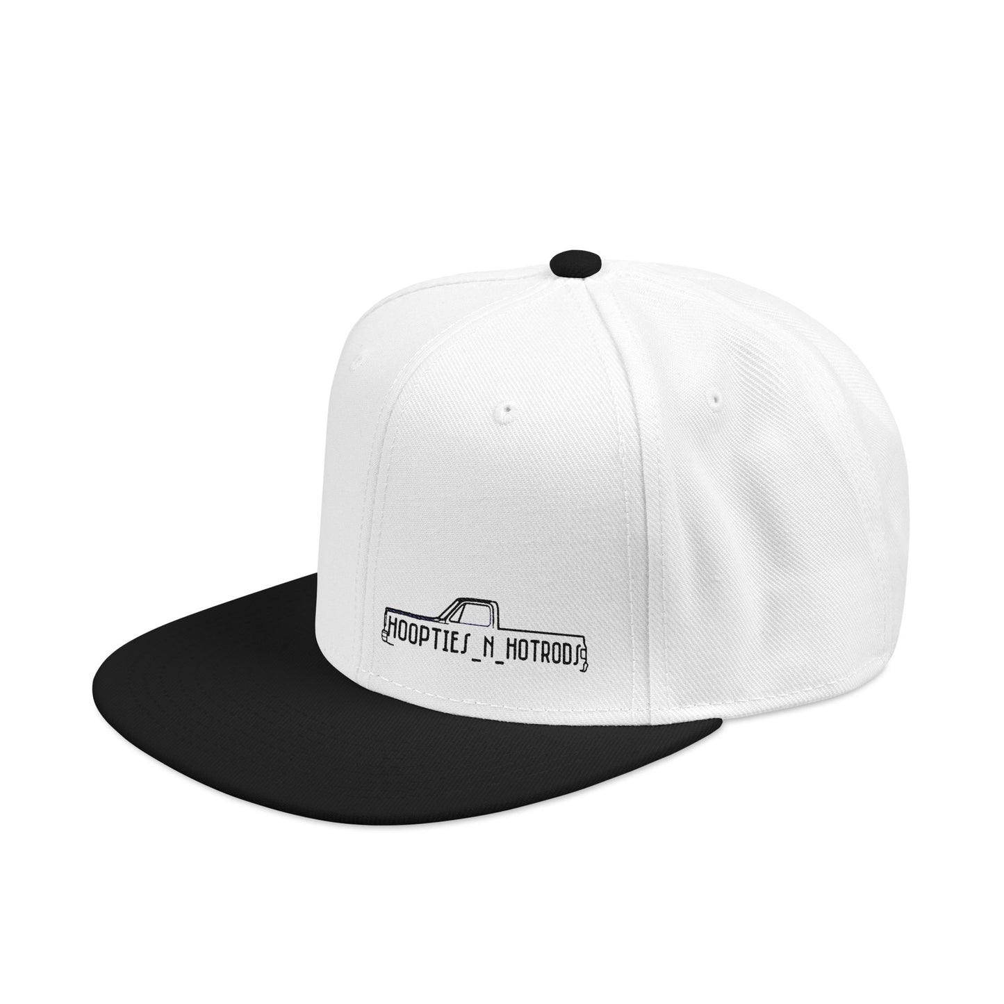 Hoopties N Hotrods Squarebody Logo, Trendy Embroidered Snapback Cap - Casual Style, Streetwear, Gift for Her/Him, Summer Festival Accessory, Adjustable Hat