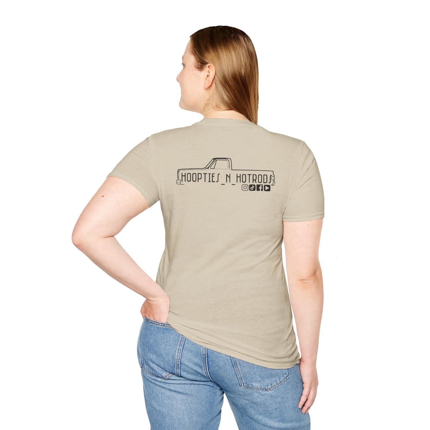 hoopties_n_hotrods Logo T-Shirt, Vintage Apparel, Classic Vehicle Shirt, Auto Lover Gift, Summer Style Tee