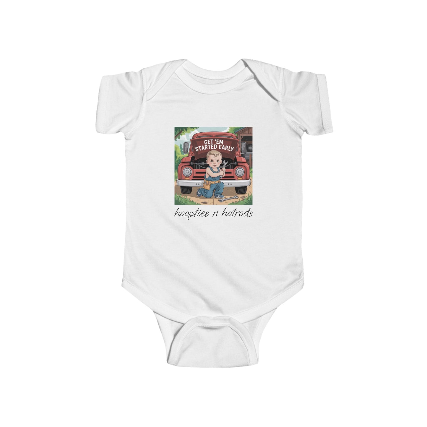 Start Em Out Young, Baby Bodysuit, Cute Infant Outfit, Baby Shower Gift, Newborn Clothing, Firefighter Theme