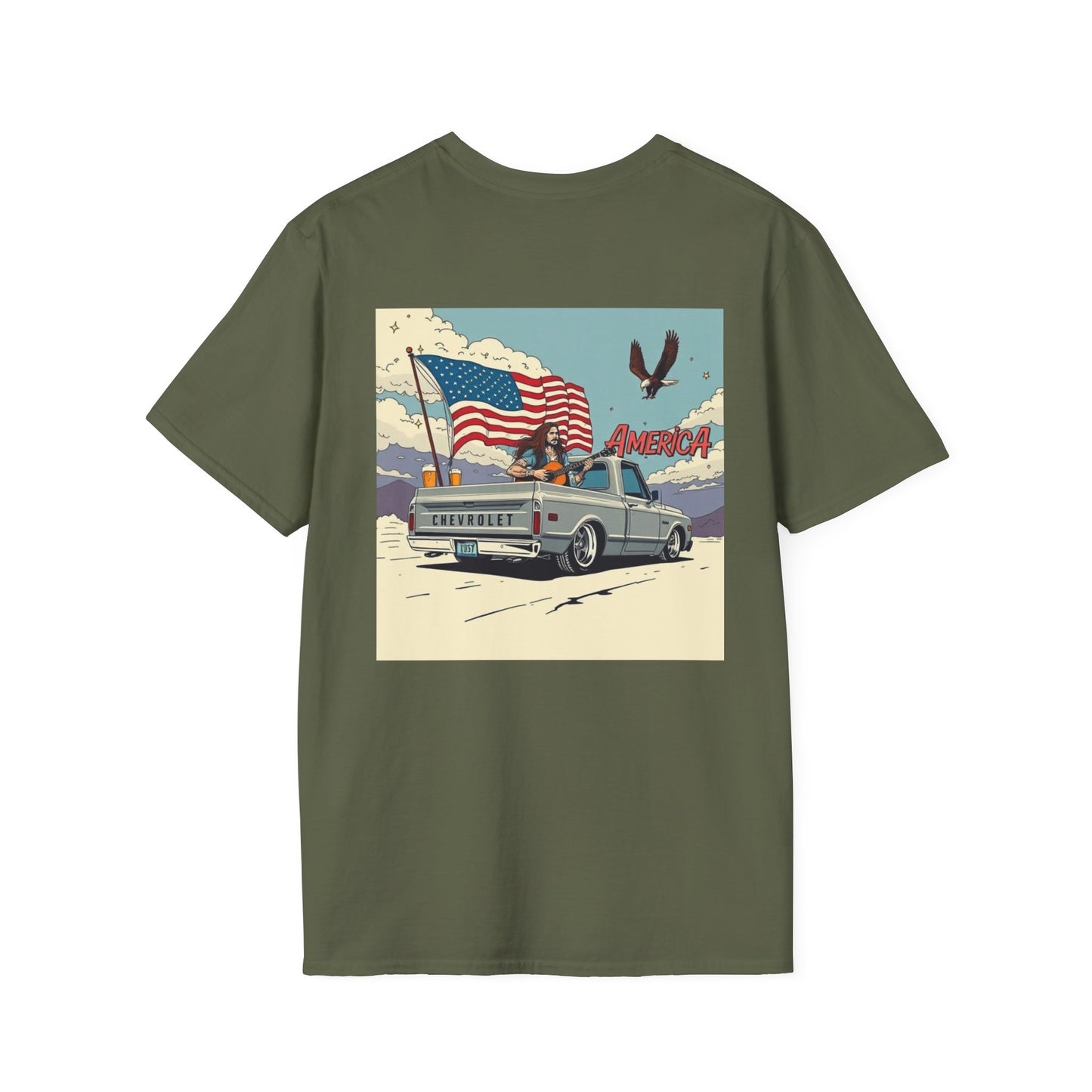 Vintage Patriotic T-Shirt for Freedom Lovers, USA Pride Tee, Casual Wear, Gift for Veterans, 4th of July, Americana Style
