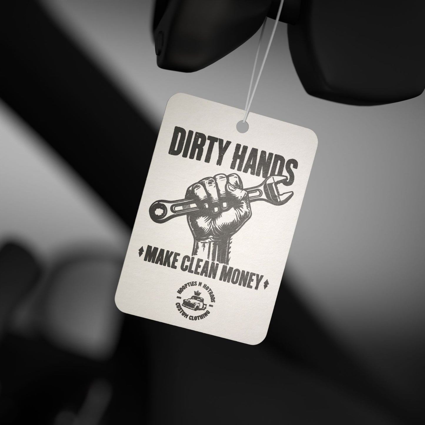 Handcrafted Car Air Freshener | Dirty Hands, Make Clean Money, Automotive Gift, Garage Decor, Unique Car Accessory