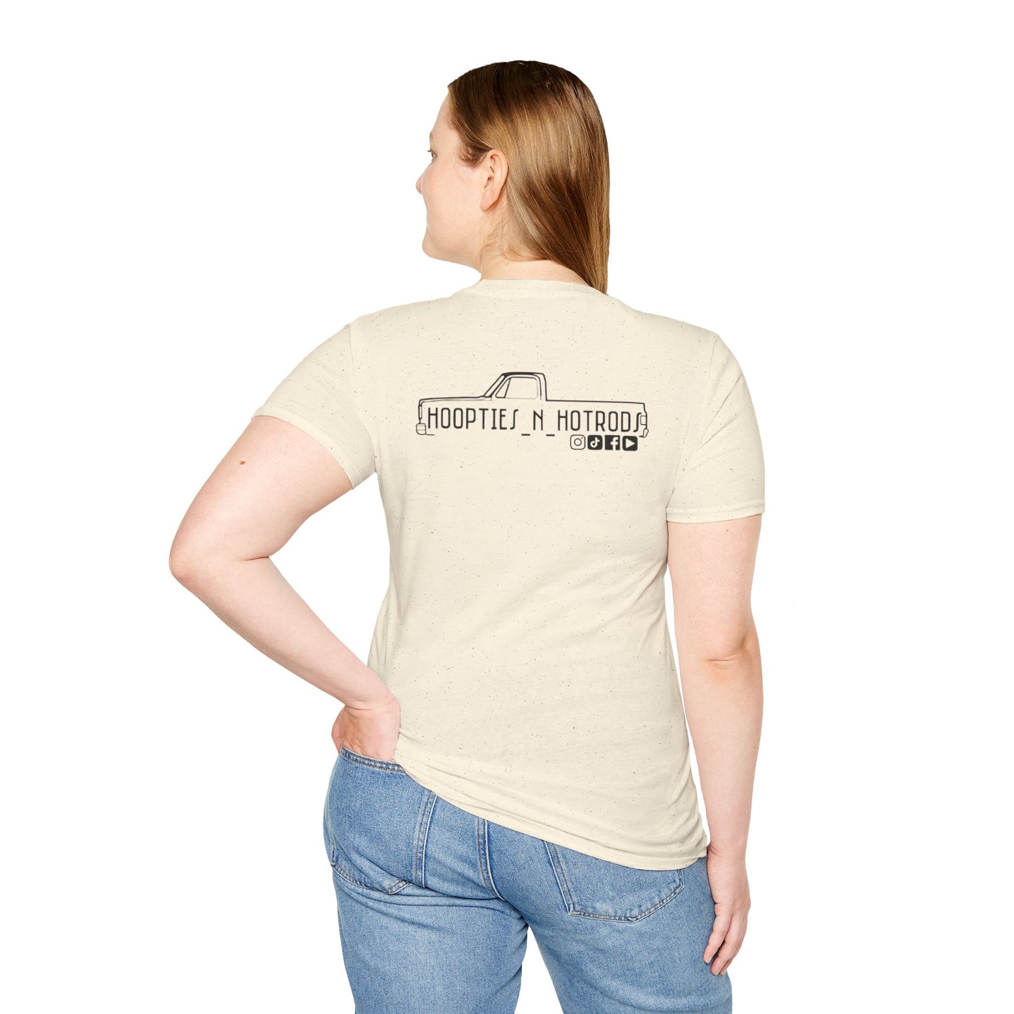 hoopties_n_hotrods Logo T-Shirt, Vintage Apparel, Classic Vehicle Shirt, Auto Lover Gift, Summer Style Tee