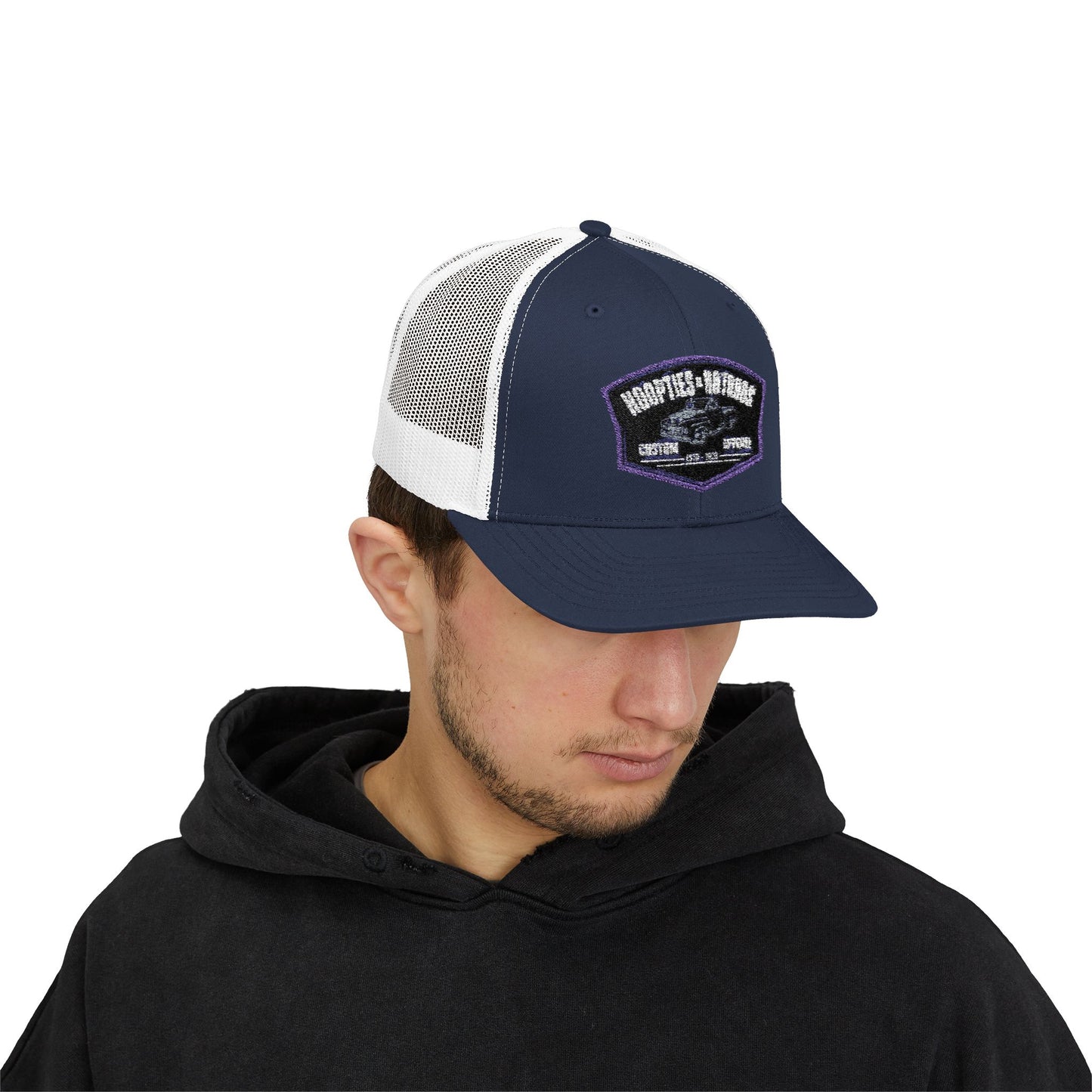 Snapback Trucker Cap w/ Hoopties N Hotrods Logo
