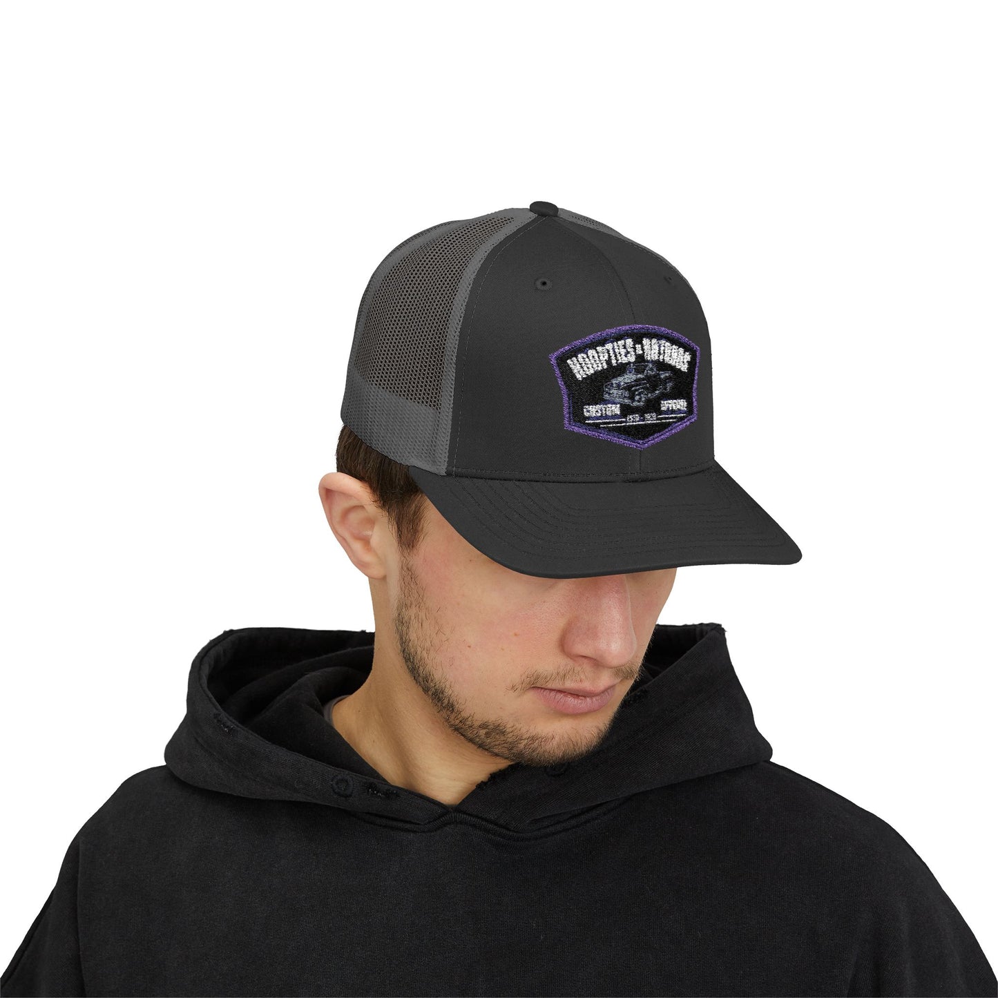 Snapback Trucker Cap w/ Hoopties N Hotrods Logo