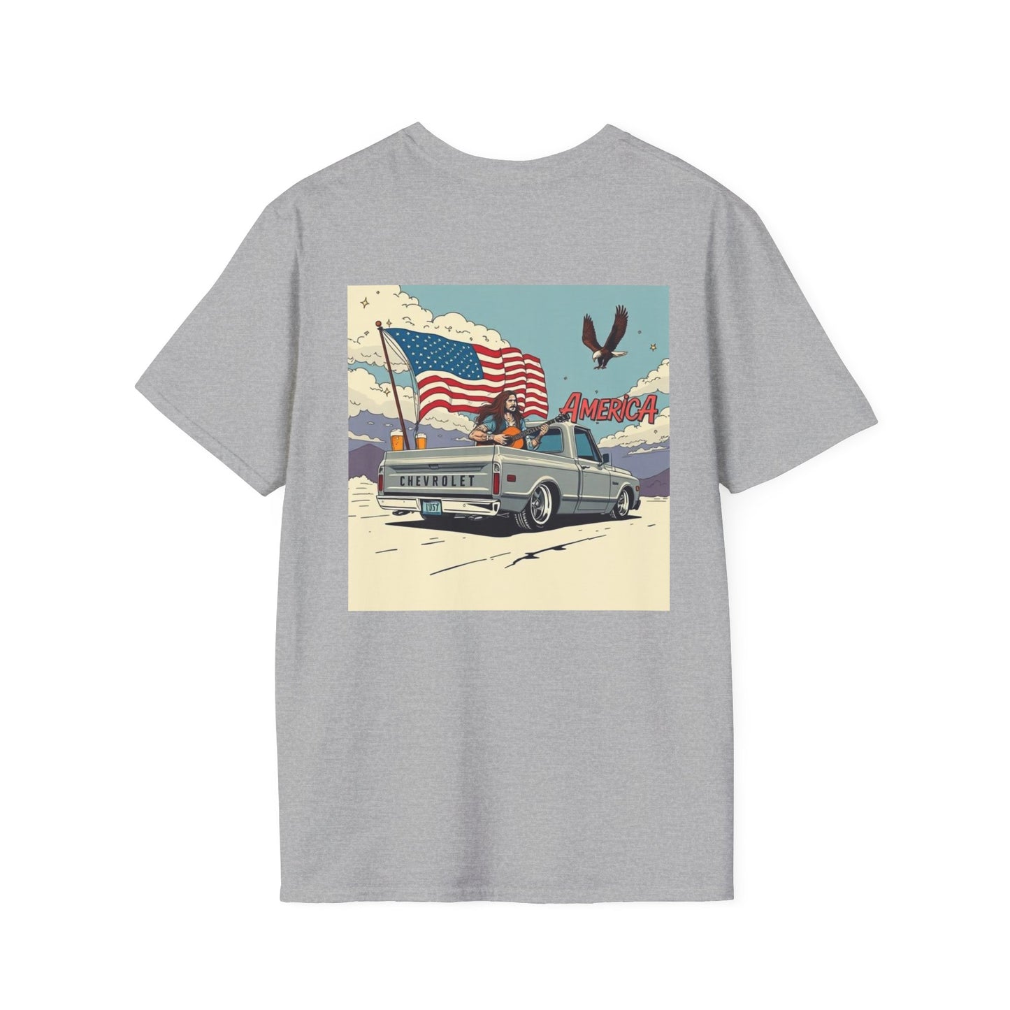 Vintage Patriotic T-Shirt for Freedom Lovers, USA Pride Tee, Casual Wear, Gift for Veterans, 4th of July, Americana Style