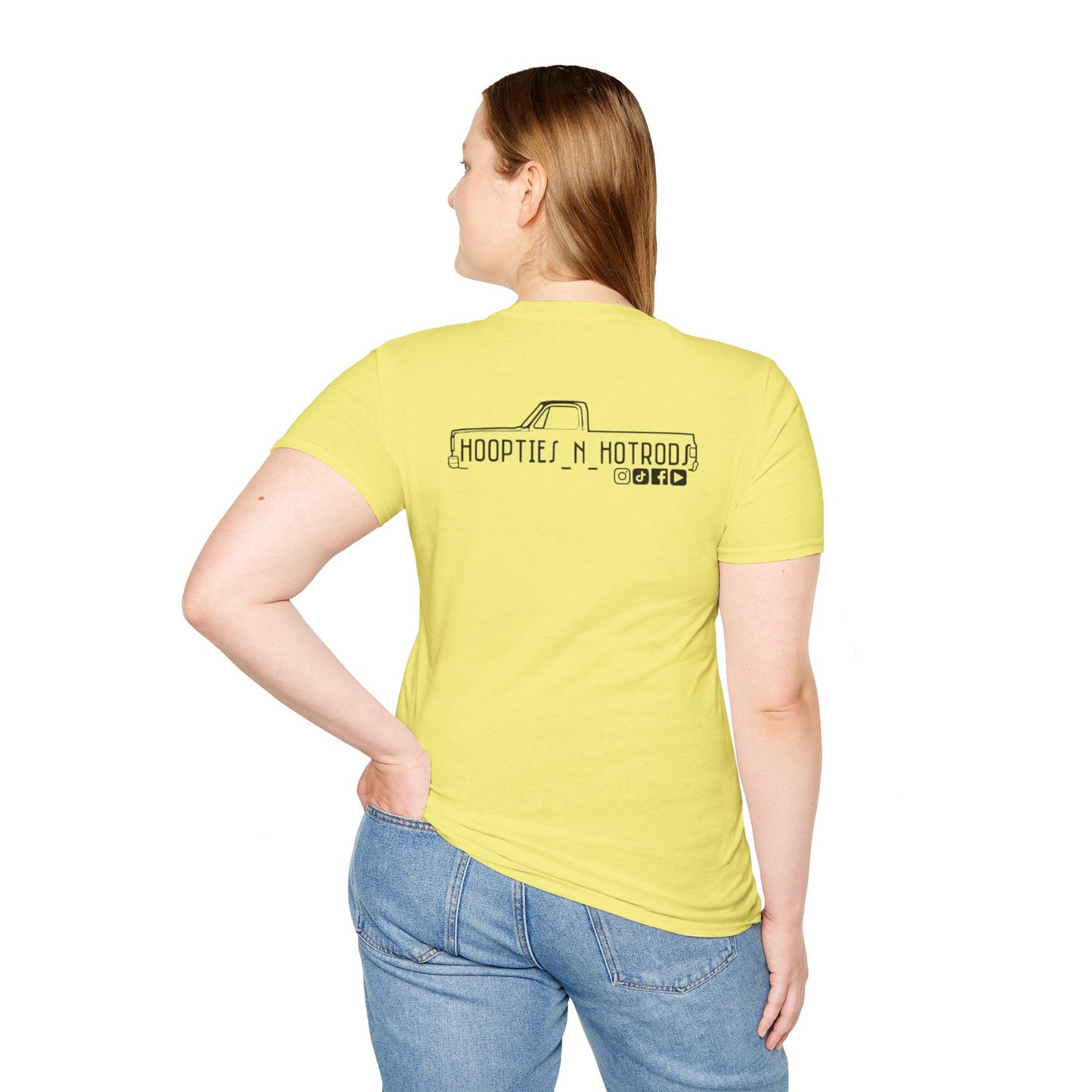 hoopties_n_hotrods Logo T-Shirt, Vintage Apparel, Classic Vehicle Shirt, Auto Lover Gift, Summer Style Tee