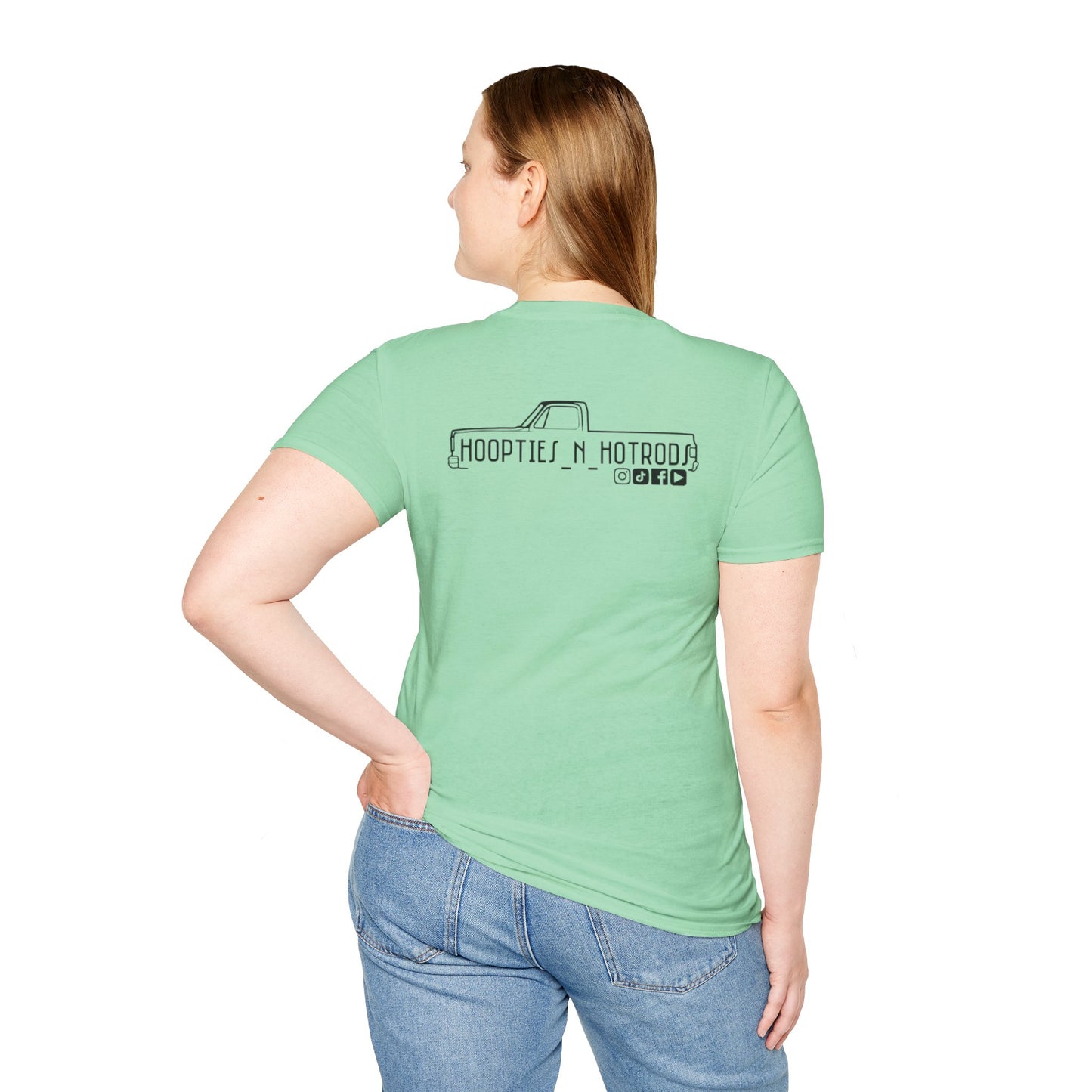 hoopties_n_hotrods Logo T-Shirt, Vintage Apparel, Classic Vehicle Shirt, Auto Lover Gift, Summer Style Tee