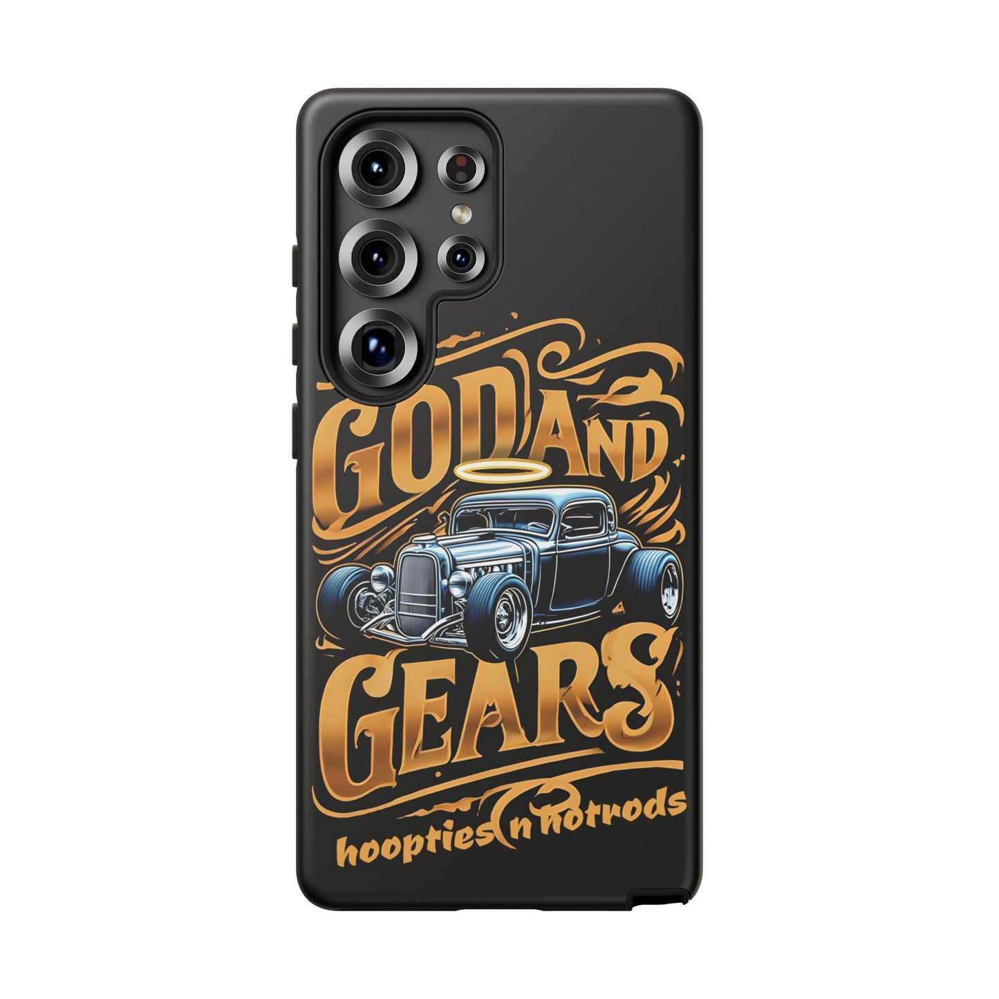 God And Gears Phone Case - Perfect Gift for Car Lovers, Gearheads, or Classic Car Enthusiasts, Birthday, Father's Day, Car Show, Christian Phone Case