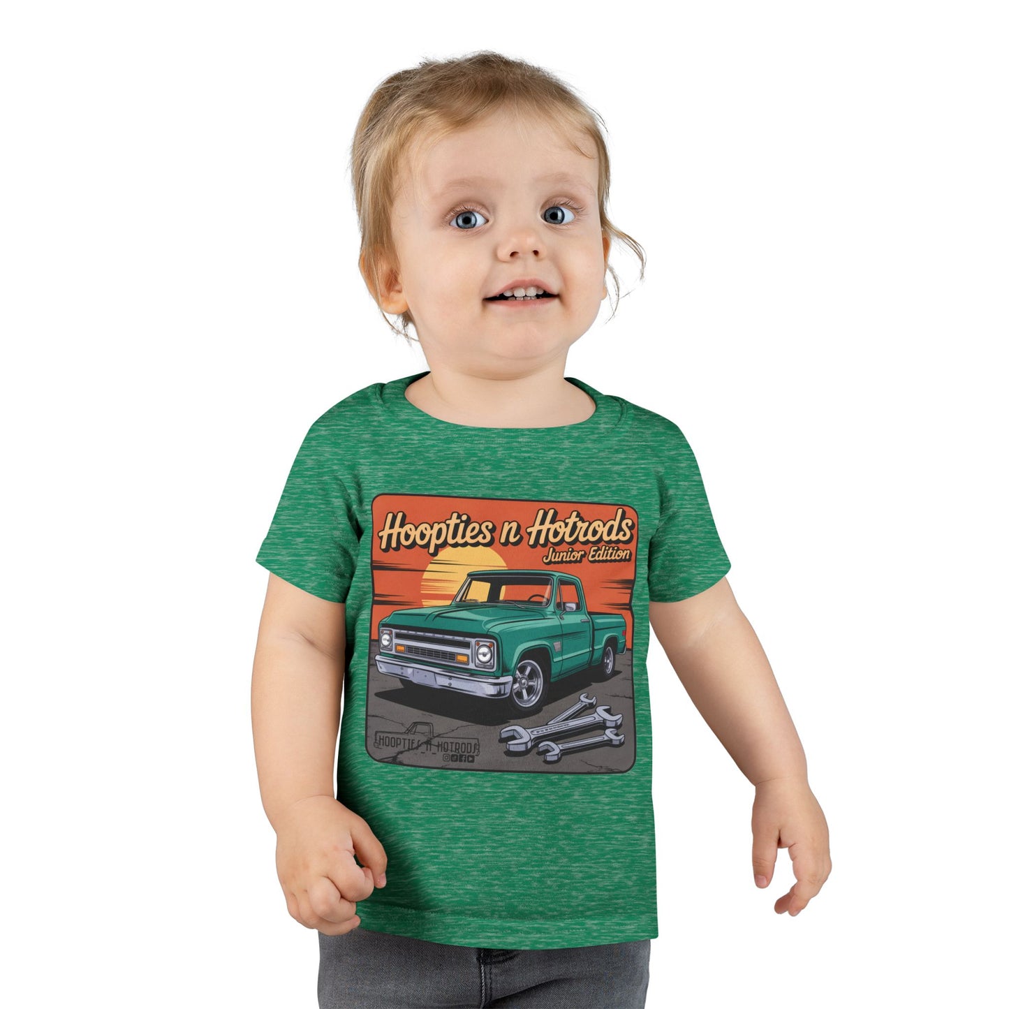 Hoopties N Hotrods Junior Edition Toddler T-Shirt, Cute Kids Tee, Automotive Gift, Car Lover Outfit, Birthday Party Clothing