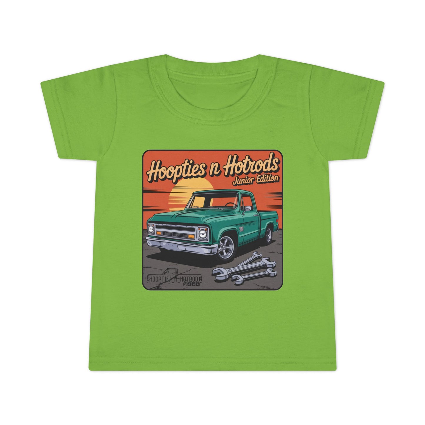 Hoopties N Hotrods Junior Edition Toddler T-Shirt, Cute Kids Tee, Automotive Gift, Car Lover Outfit, Birthday Party Clothing