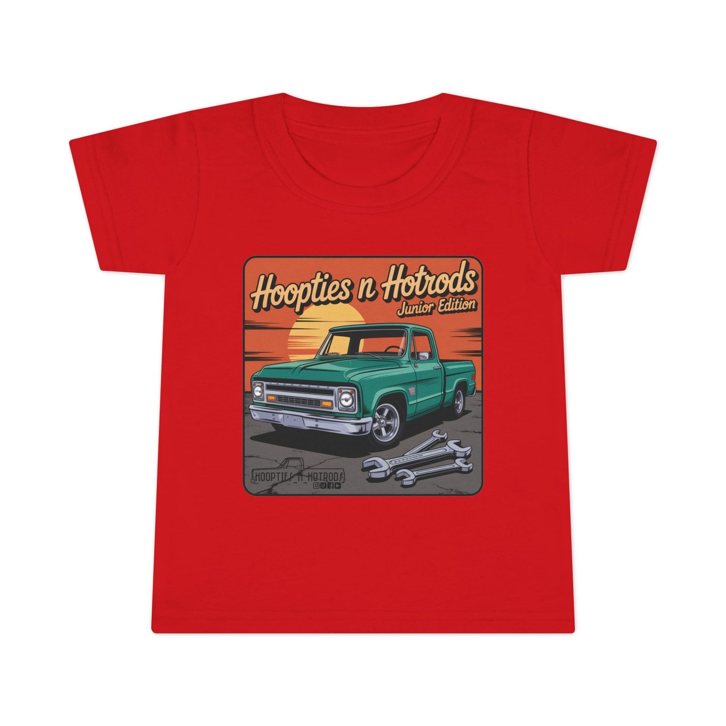 Hoopties N Hotrods Junior Edition Toddler T-Shirt, Cute Kids Tee, Automotive Gift, Car Lover Outfit, Birthday Party Clothing
