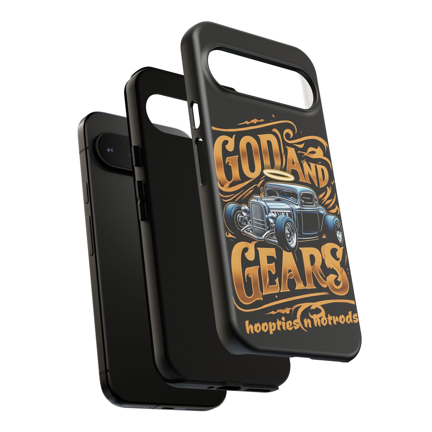 God And Gears Phone Case - Perfect Gift for Car Lovers, Gearheads, or Classic Car Enthusiasts, Birthday, Father's Day, Car Show, Christian Phone Case