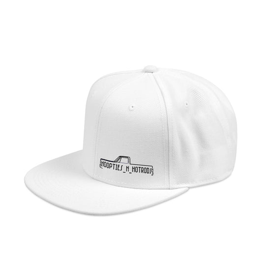 Hoopties N Hotrods Squarebody Logo, Trendy Embroidered Snapback Cap - Casual Style, Streetwear, Gift for Her/Him, Summer Festival Accessory, Adjustable Hat