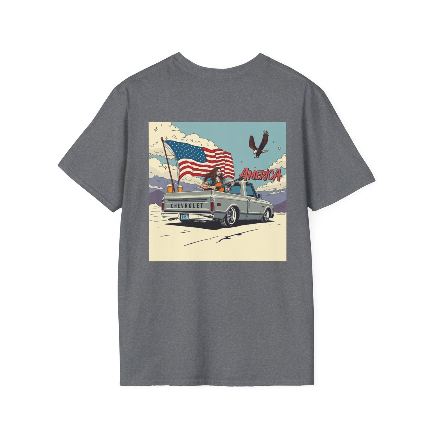 Vintage Patriotic T-Shirt for Freedom Lovers, USA Pride Tee, Casual Wear, Gift for Veterans, 4th of July, Americana Style