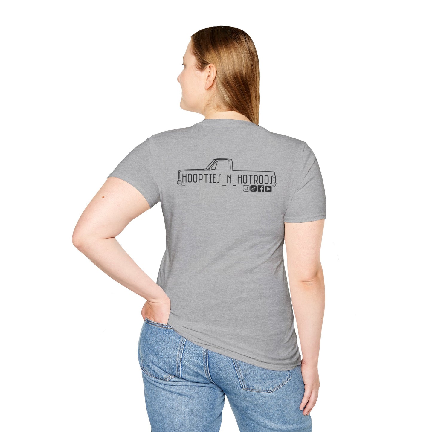hoopties_n_hotrods Logo T-Shirt, Vintage Apparel, Classic Vehicle Shirt, Auto Lover Gift, Summer Style Tee