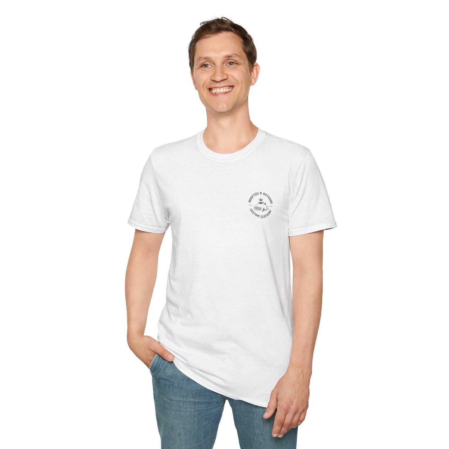 hoopties_n_hotrods Logo T-Shirt, Vintage Apparel, Classic Vehicle Shirt, Auto Lover Gift, Summer Style Tee