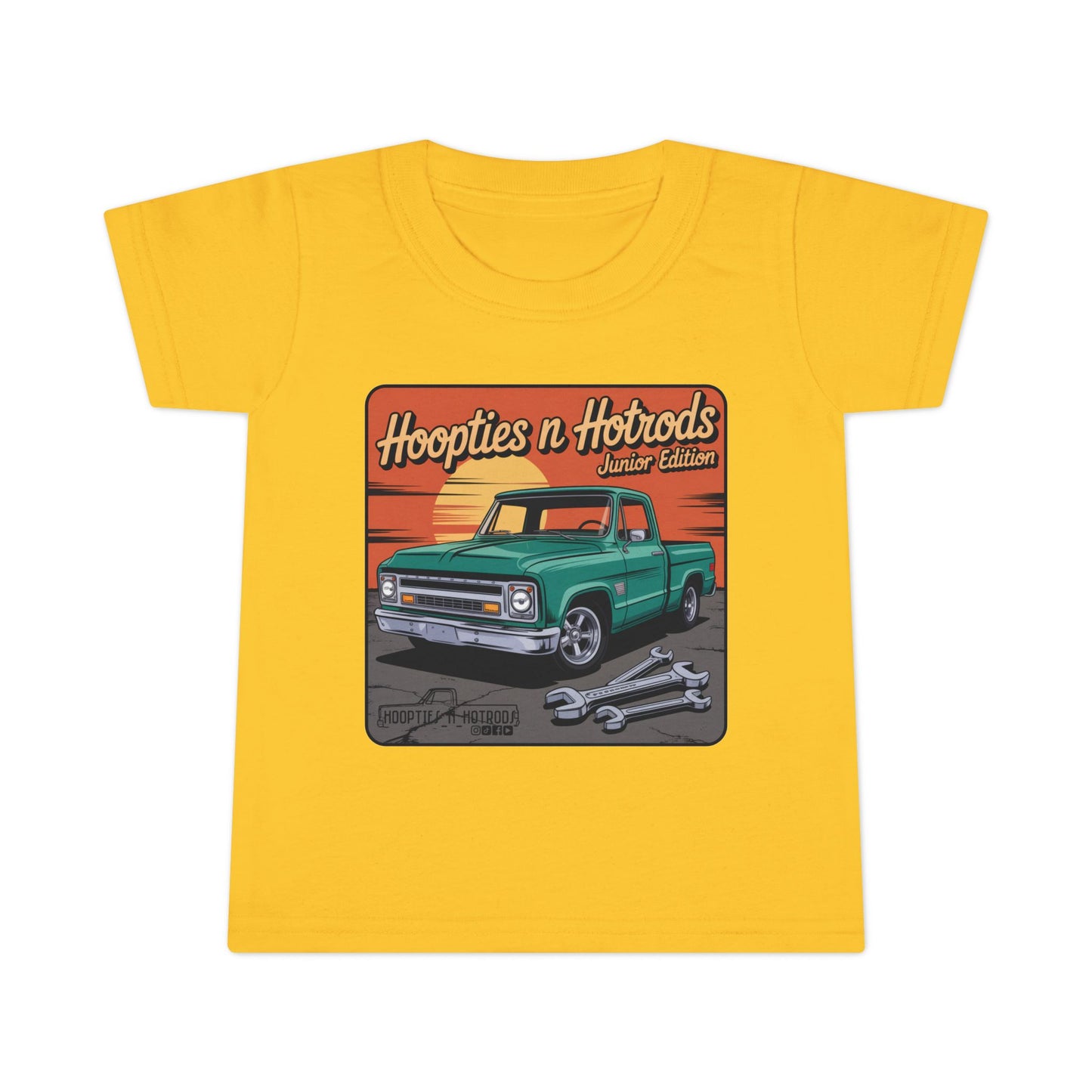 Hoopties N Hotrods Junior Edition Toddler T-Shirt, Cute Kids Tee, Automotive Gift, Car Lover Outfit, Birthday Party Clothing