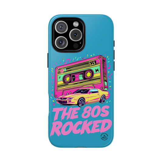 80s Retro Phone Case, Tough Cases for Nostalgia Lovers, Vintage Car, Colorful Accessories, Gift for Music Fans, Unique Tech Gifts