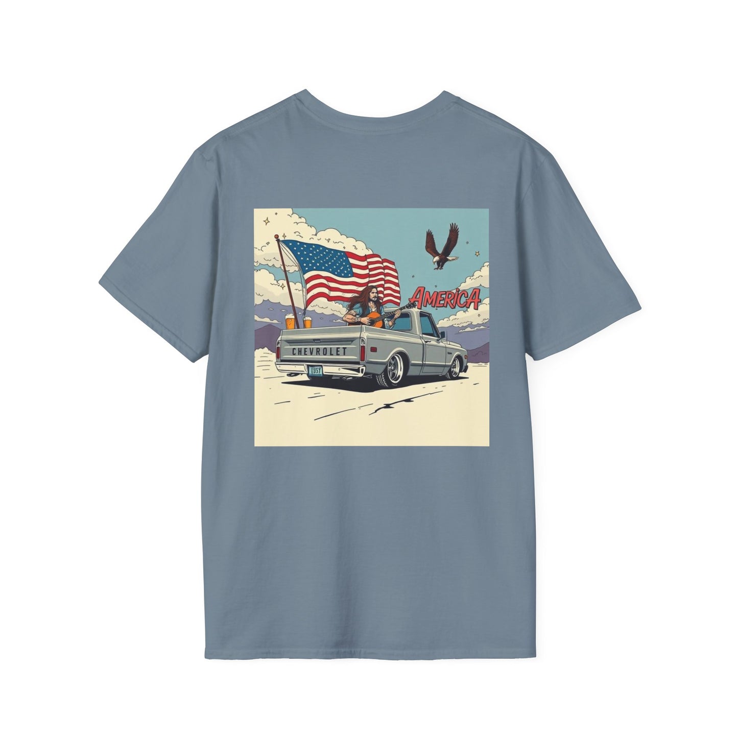 Vintage Patriotic T-Shirt for Freedom Lovers, USA Pride Tee, Casual Wear, Gift for Veterans, 4th of July, Americana Style