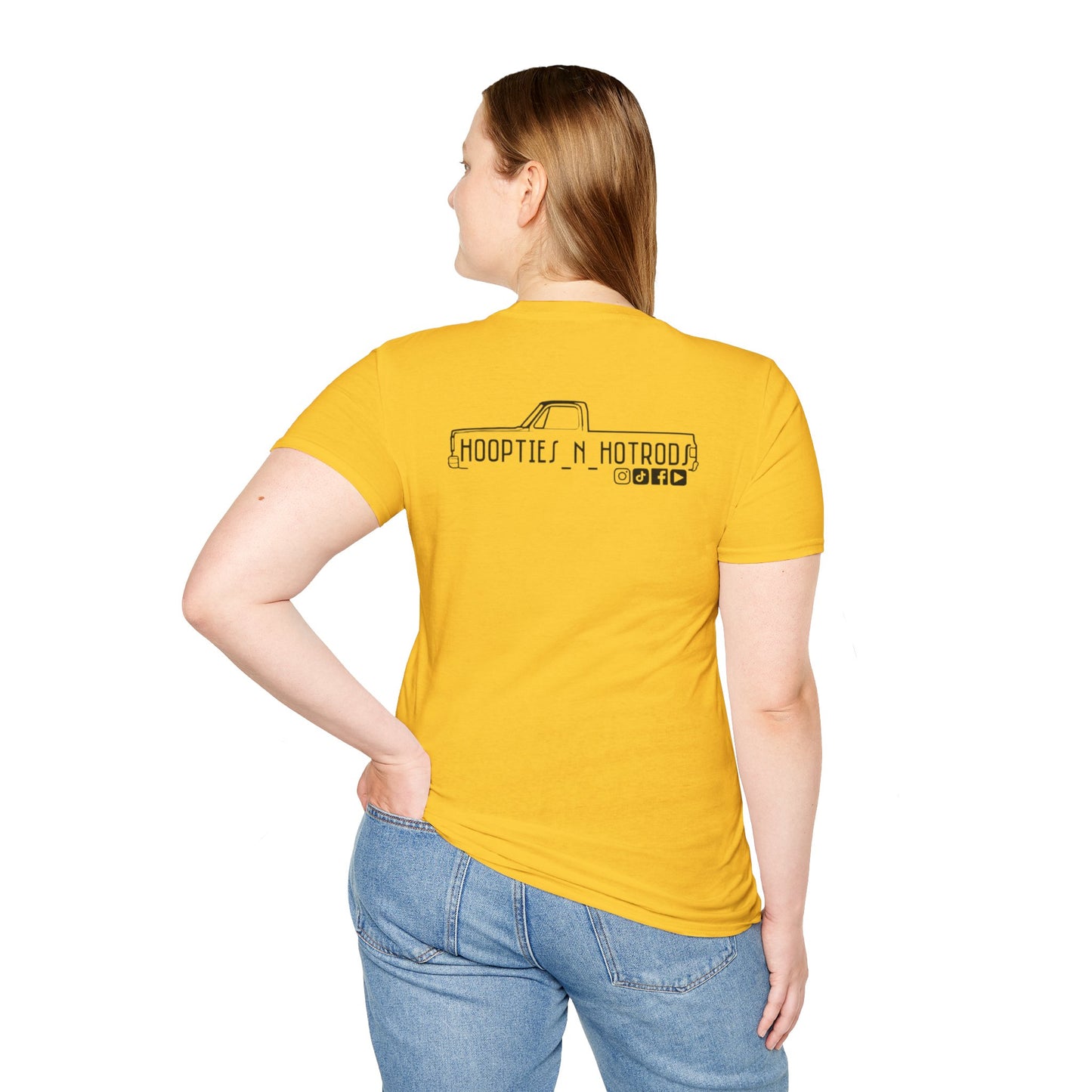 hoopties_n_hotrods Logo T-Shirt, Vintage Apparel, Classic Vehicle Shirt, Auto Lover Gift, Summer Style Tee