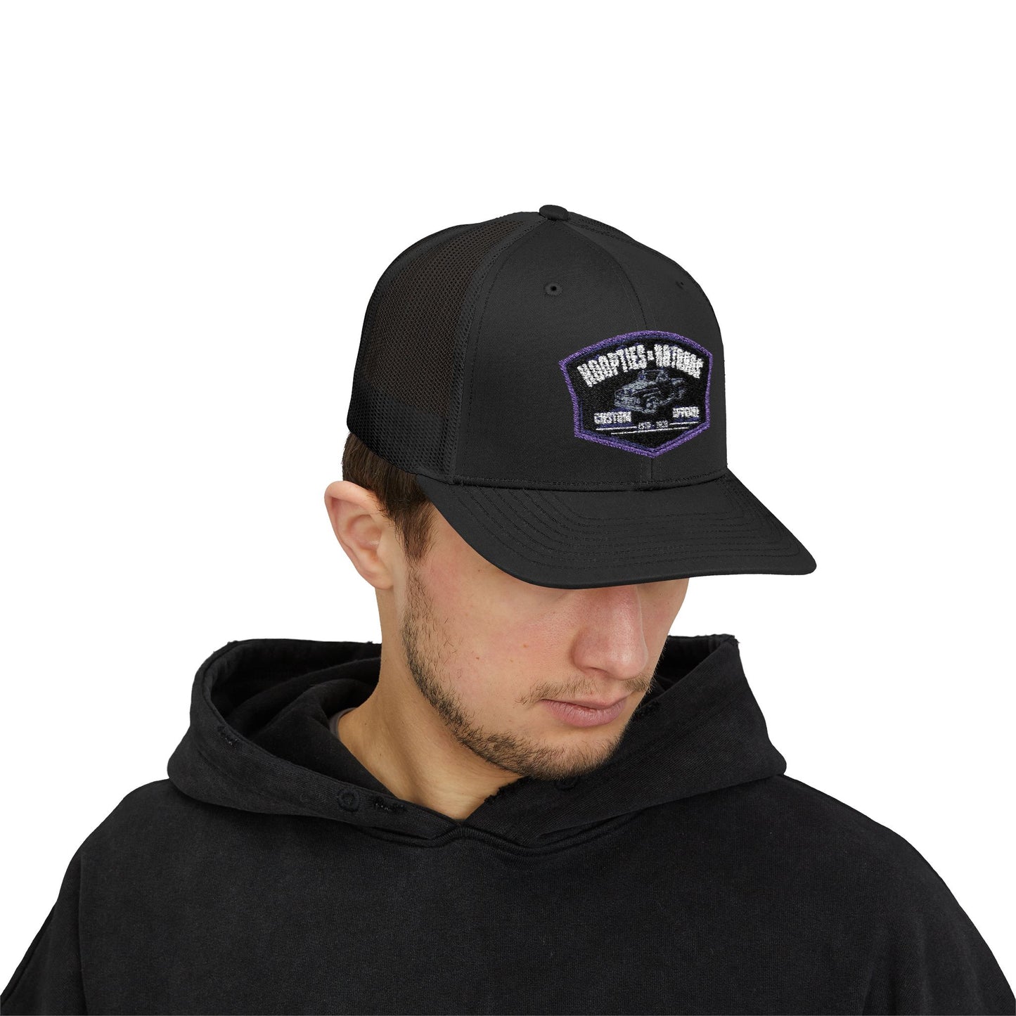 Snapback Trucker Cap w/ Hoopties N Hotrods Logo