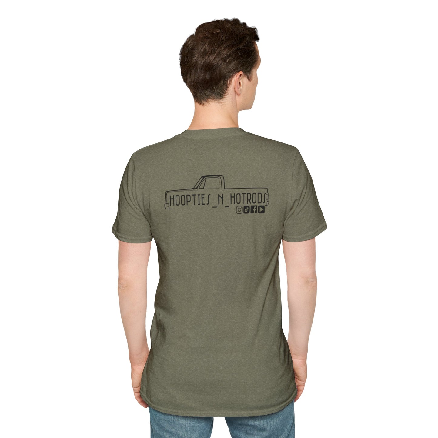 hoopties_n_hotrods Logo T-Shirt, Vintage Apparel, Classic Vehicle Shirt, Auto Lover Gift, Summer Style Tee