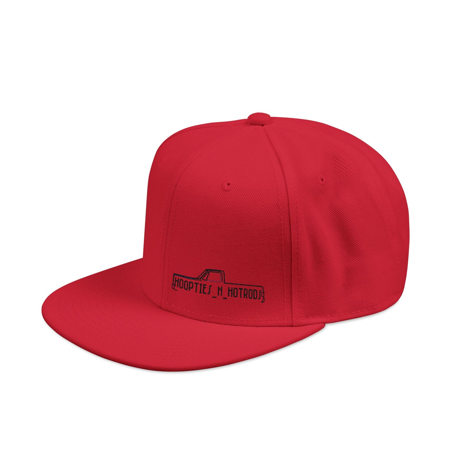 Hoopties N Hotrods Squarebody Logo, Trendy Embroidered Snapback Cap - Casual Style, Streetwear, Gift for Her/Him, Summer Festival Accessory, Adjustable Hat