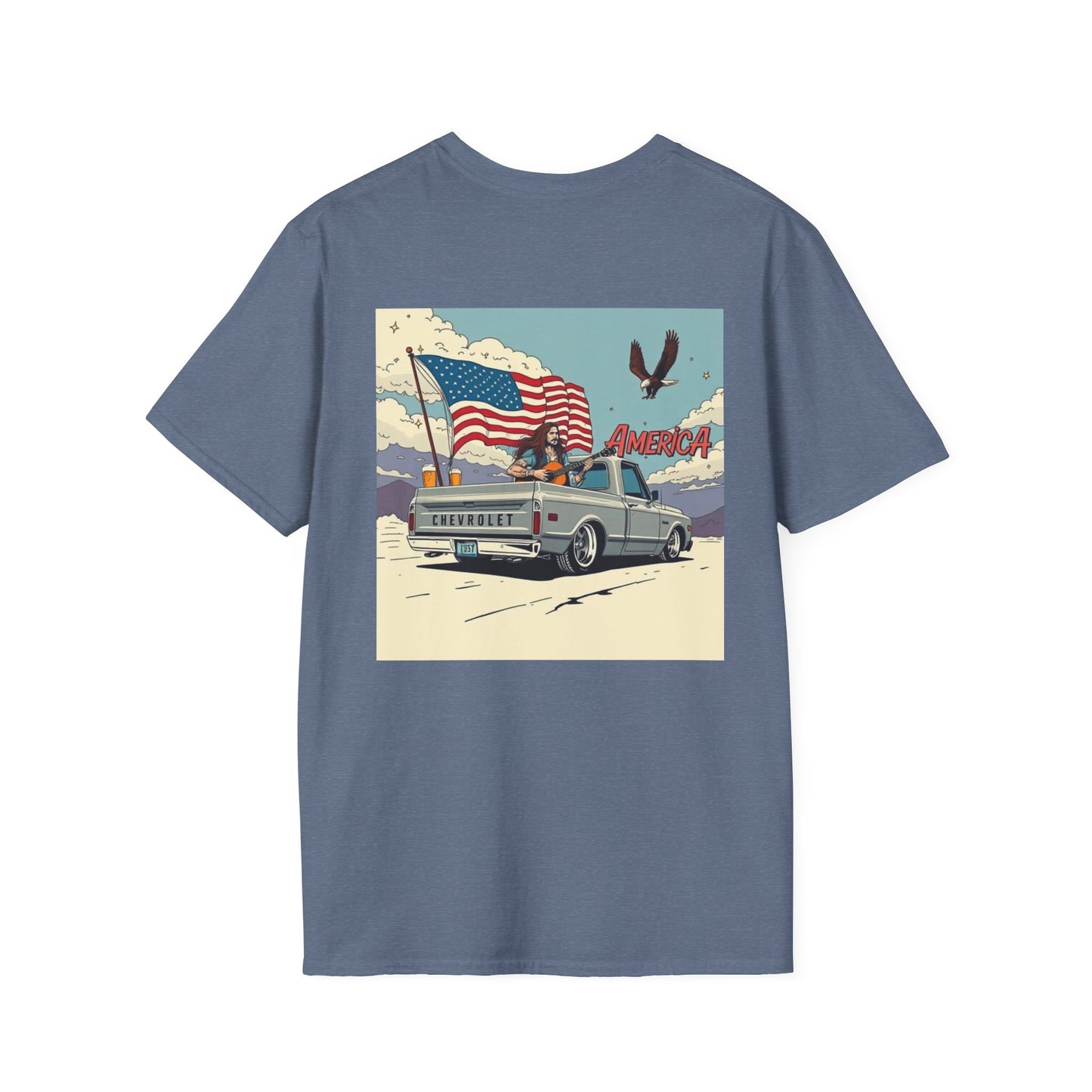 Vintage Patriotic T-Shirt for Freedom Lovers, USA Pride Tee, Casual Wear, Gift for Veterans, 4th of July, Americana Style