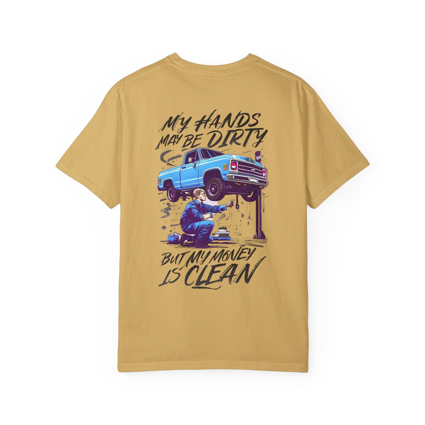 Vintage Style Mechanic T-Shirt - Unisex Garment-Dyed Tee, Automotive Gift, Fathers Day Present, DIY Enthusiast, Cool Graphic Top