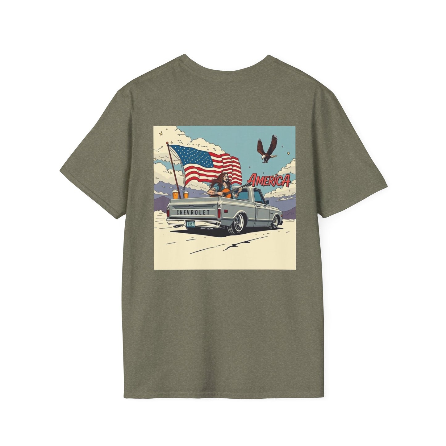 Vintage Patriotic T-Shirt for Freedom Lovers, USA Pride Tee, Casual Wear, Gift for Veterans, 4th of July, Americana Style
