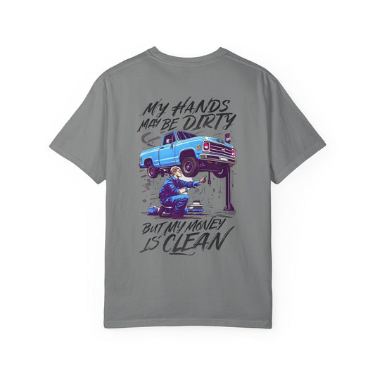 Vintage Style Mechanic T-Shirt - Unisex Garment-Dyed Tee, Automotive Gift, Fathers Day Present, DIY Enthusiast, Cool Graphic Top