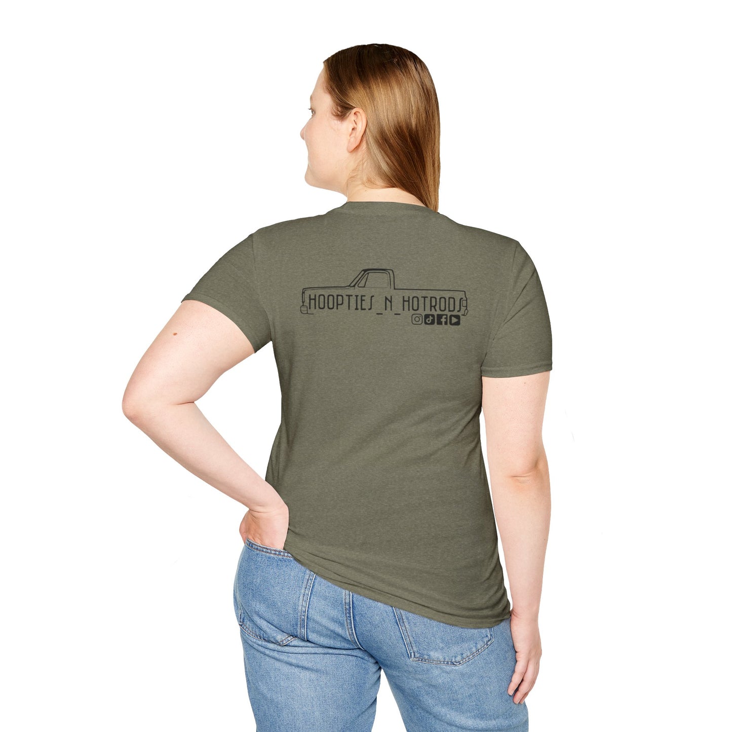 hoopties_n_hotrods Logo T-Shirt, Vintage Apparel, Classic Vehicle Shirt, Auto Lover Gift, Summer Style Tee
