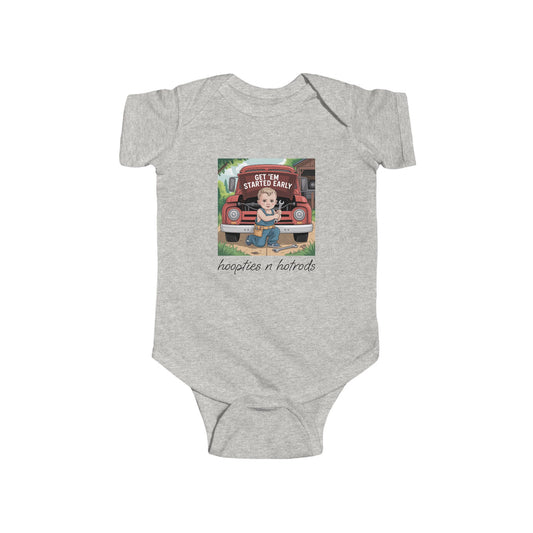 Start Em Out Young, Baby Bodysuit, Cute Infant Outfit, Baby Shower Gift, Newborn Clothing, Firefighter Theme