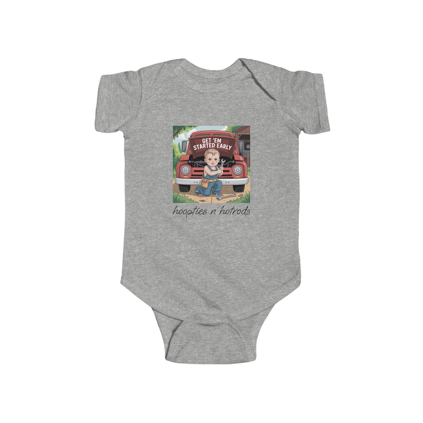 Start Em Out Young, Baby Bodysuit, Cute Infant Outfit, Baby Shower Gift, Newborn Clothing, Firefighter Theme