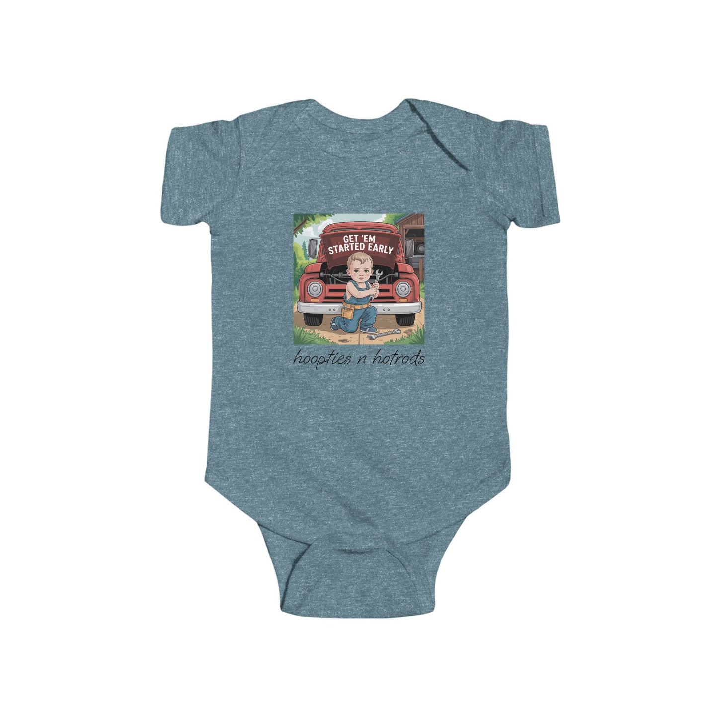 Start Em Out Young, Baby Bodysuit, Cute Infant Outfit, Baby Shower Gift, Newborn Clothing, Firefighter Theme